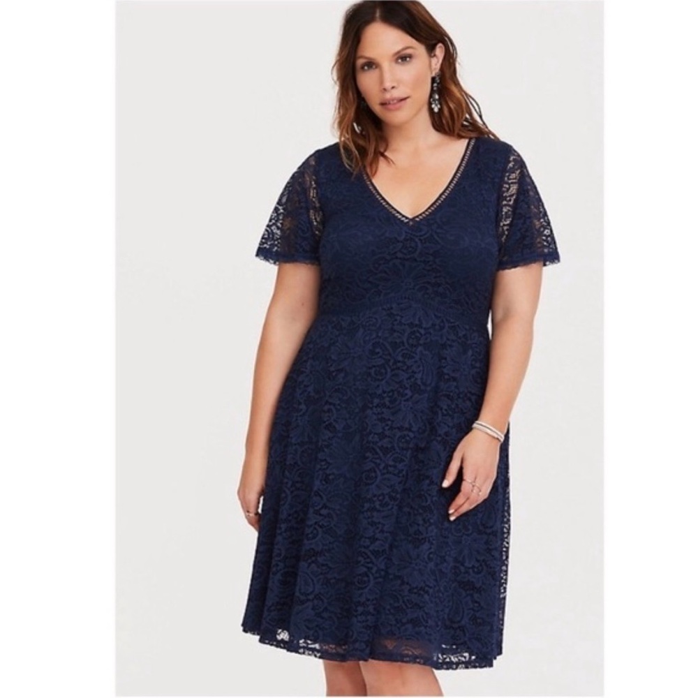Torrid - Navy Lace Dress‎